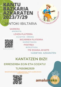 Kantu bazkaria Azkarate (2023/07/29)