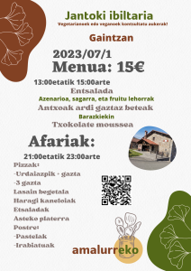 Jantoki ibiltaria Gaintzan (2023/07/21)