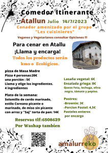 Cena en Atallu acompañada del grupo «Les Cuisinieres» (14/7/2023)