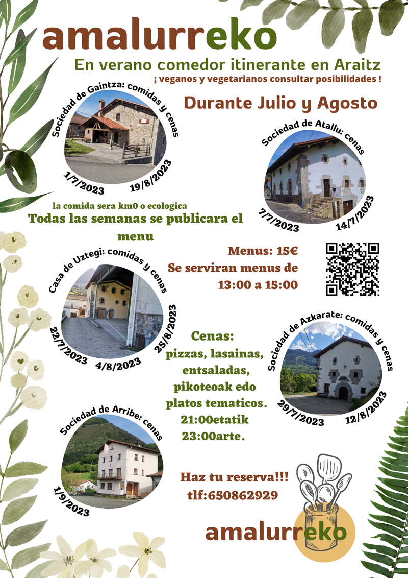 Amalurreko. Comedor itinerante