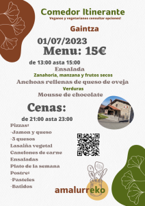 Comedor itinerante en Gaintza (01/07/2023)